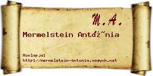 Mermelstein Antónia névjegykártya